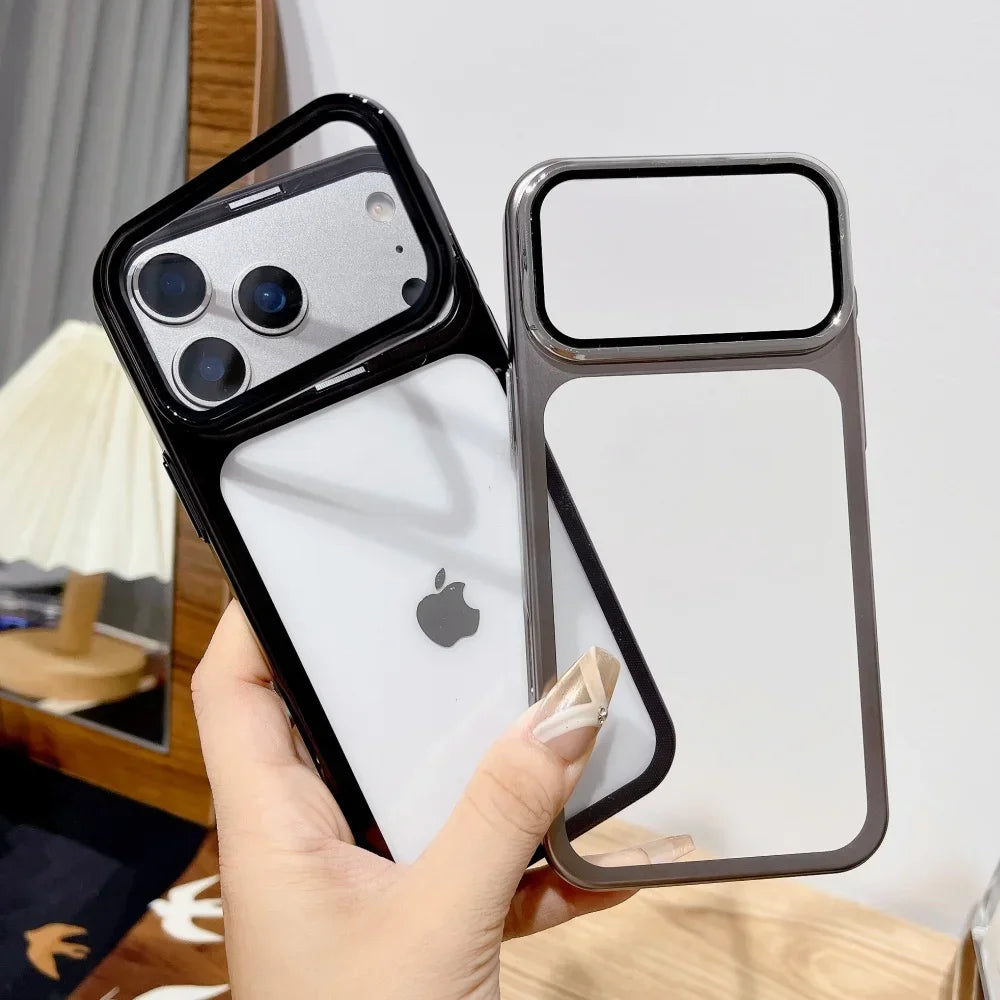 Plating Fold Glass Stand Case