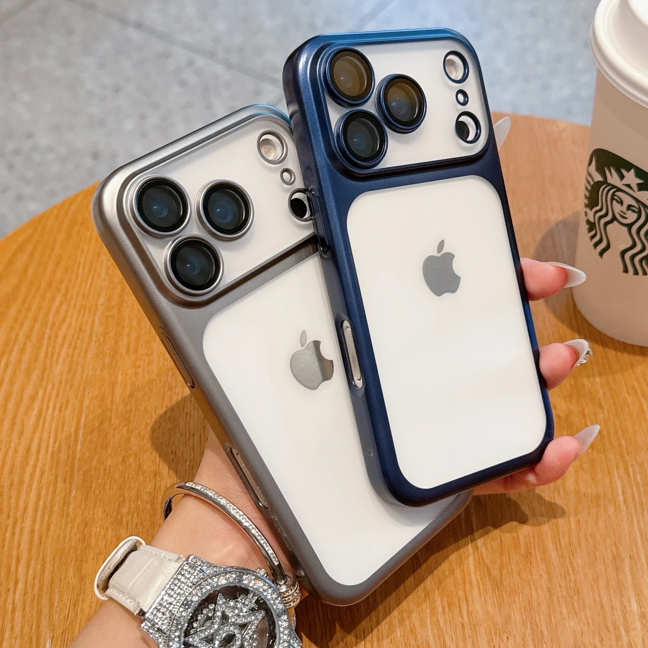 Transparent Plating Frame Case
