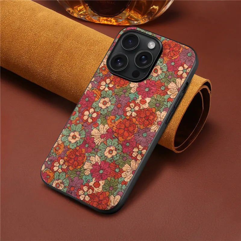 Ultrathin Flower Leather Case