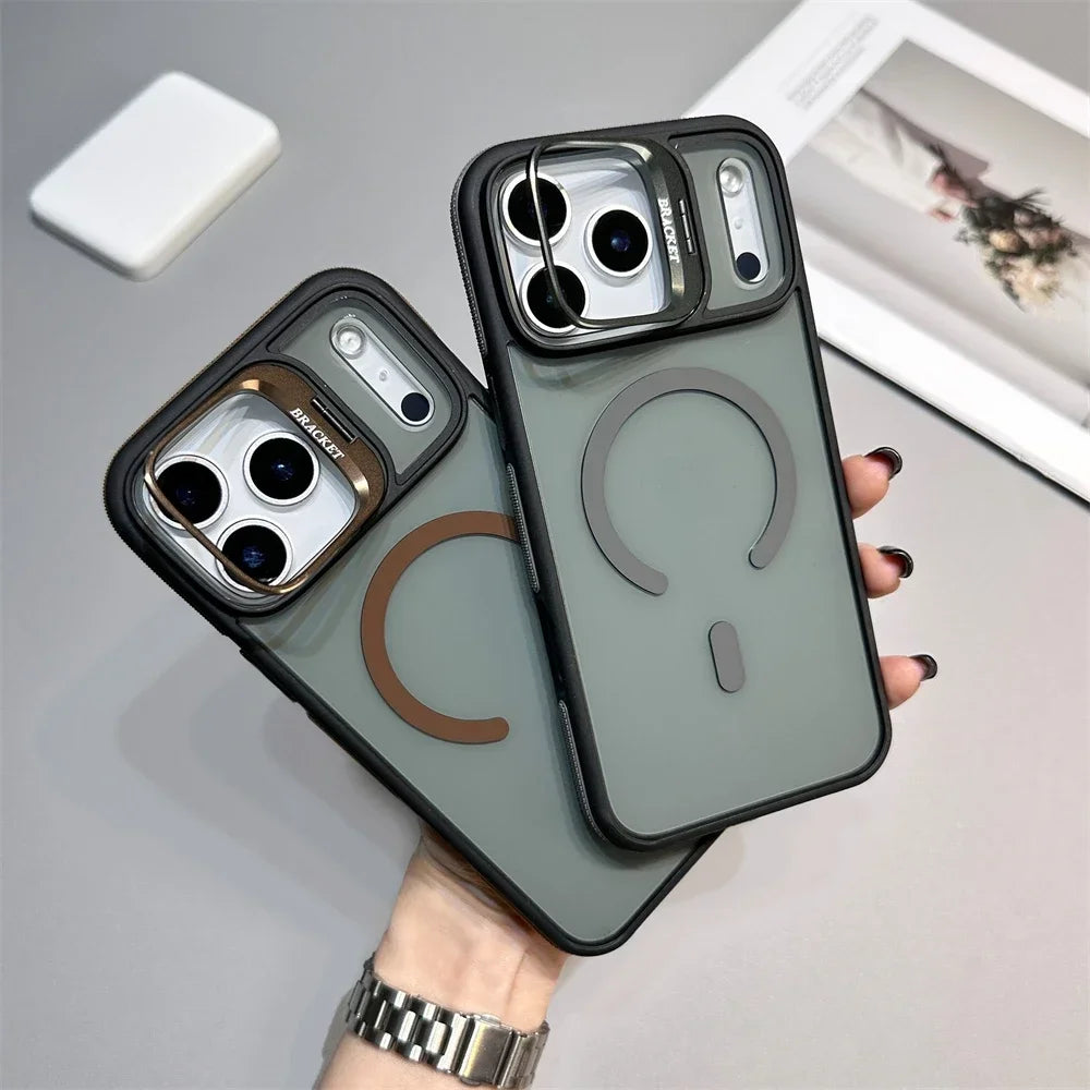 Matte Transparent Kickstand Case