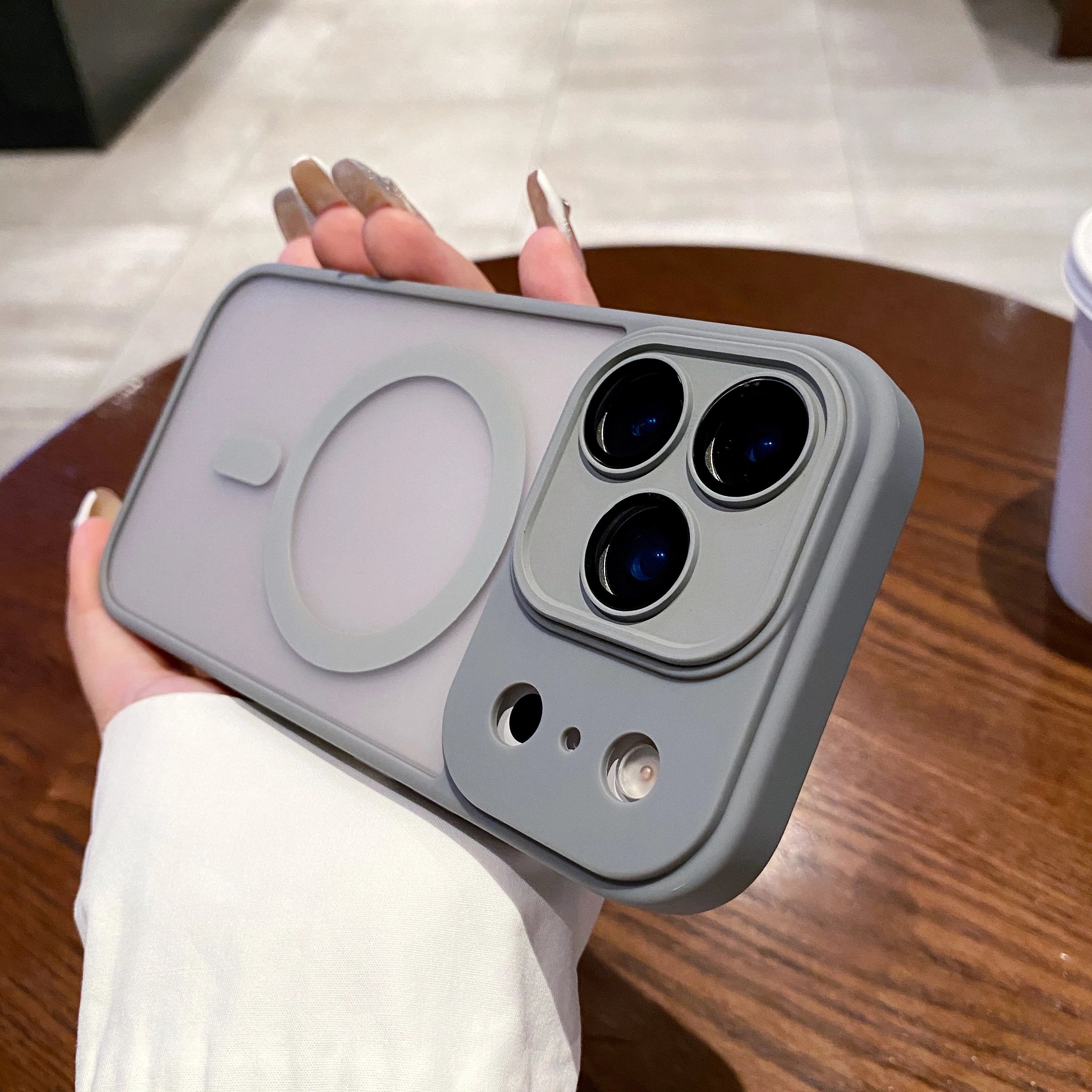 Luxury Matte MagSafe Glass Case