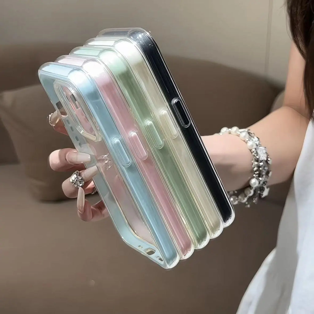 Candy Color Frame Clear Case