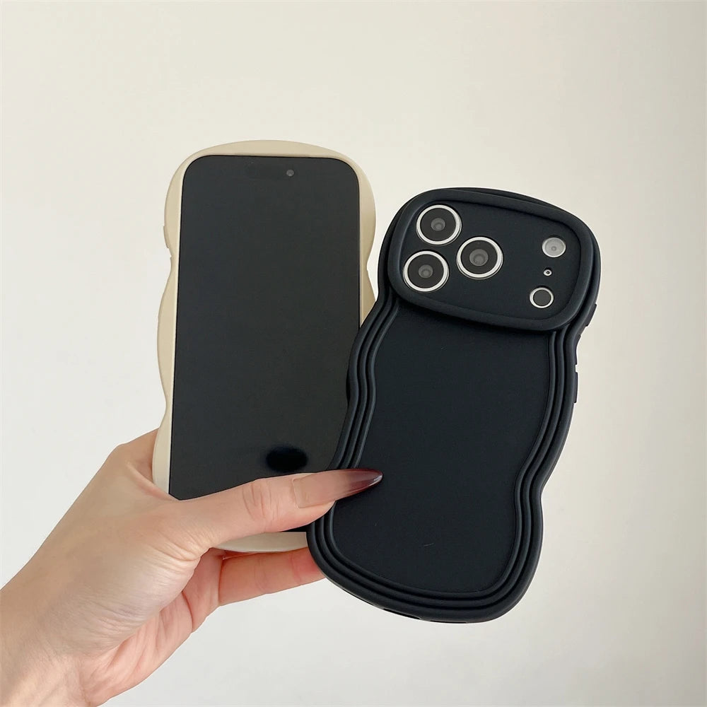 Cute Frosted Wave Edge Case