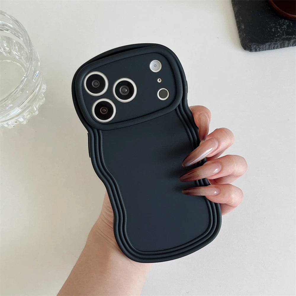 Cute Frosted Wave Edge Case