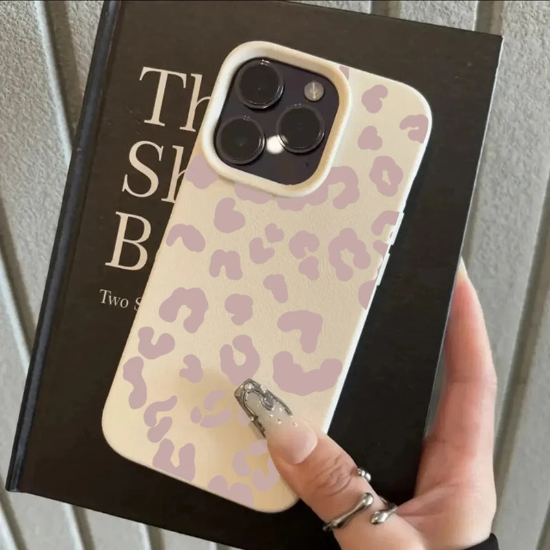 Pink Leopard Print Silicone Cover
