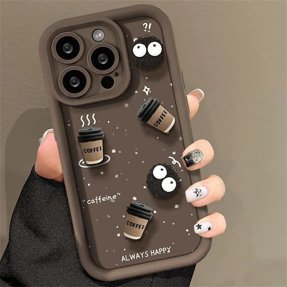 3D Ball Coffee Soft Case