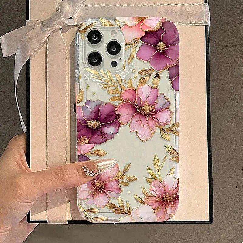 Purple Flower Shockproof Case