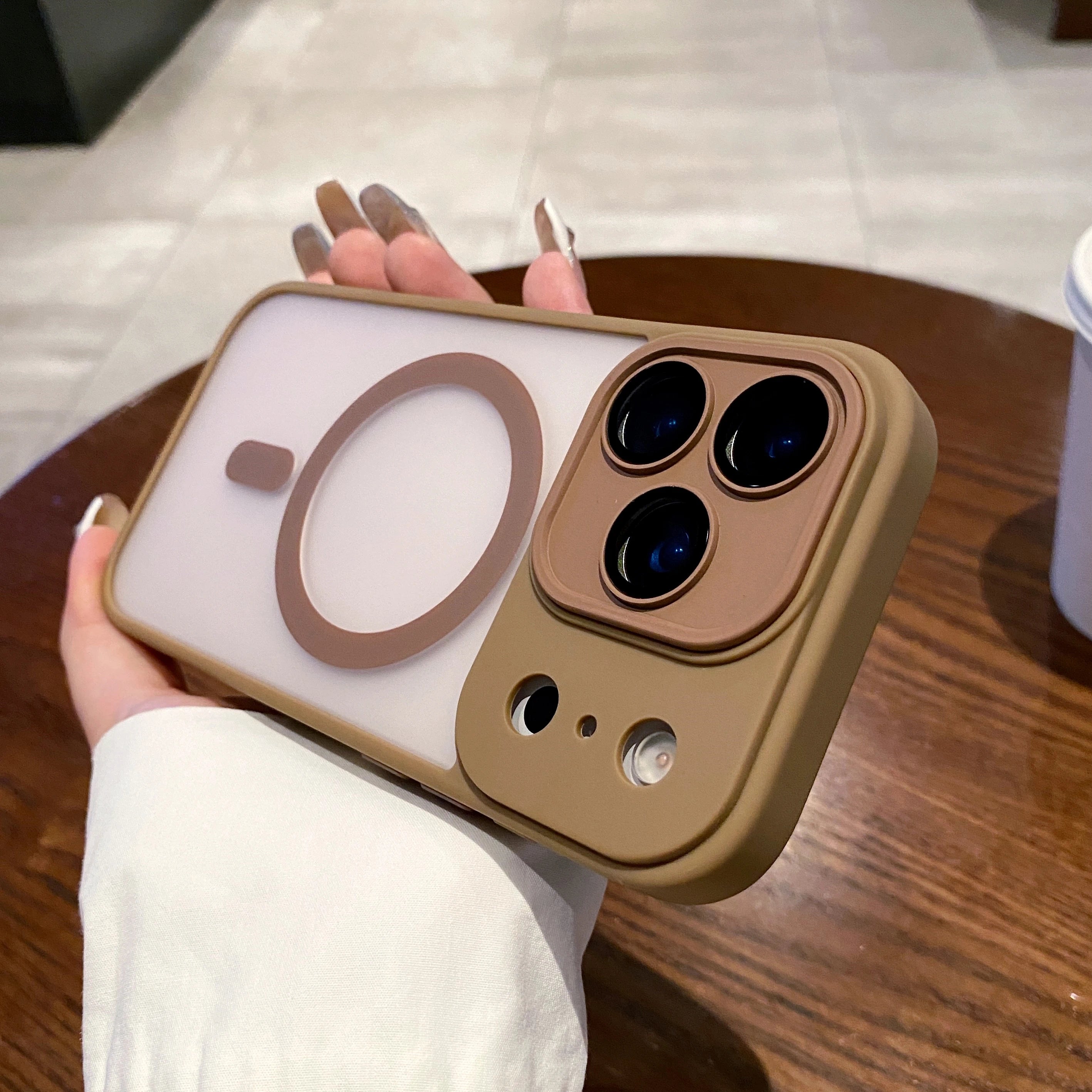 Luxury Matte MagSafe Glass Case