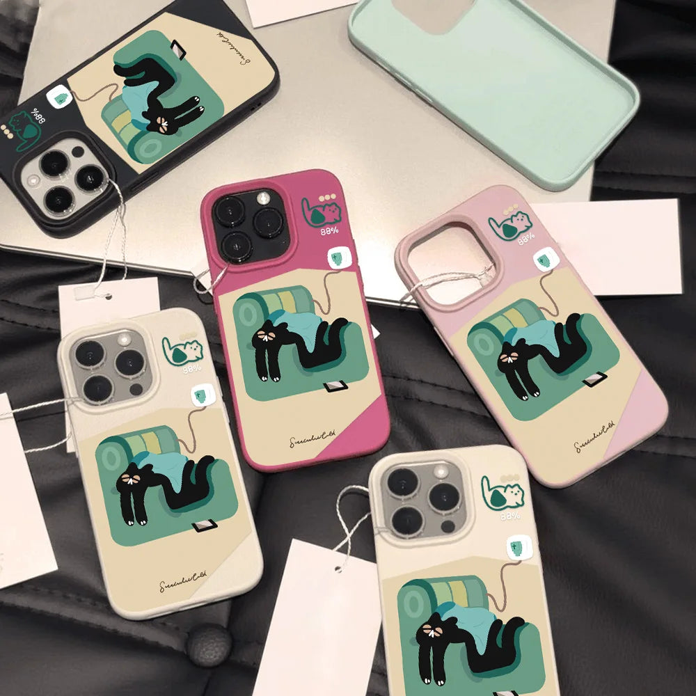 Oil Painting Cat Soft Case