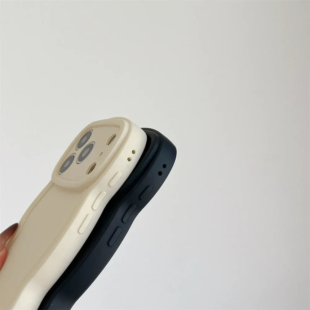 Cute Frosted Wave Edge Case