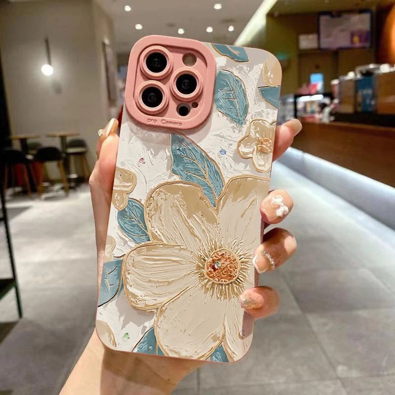 Oil Painting Flower Soft Case