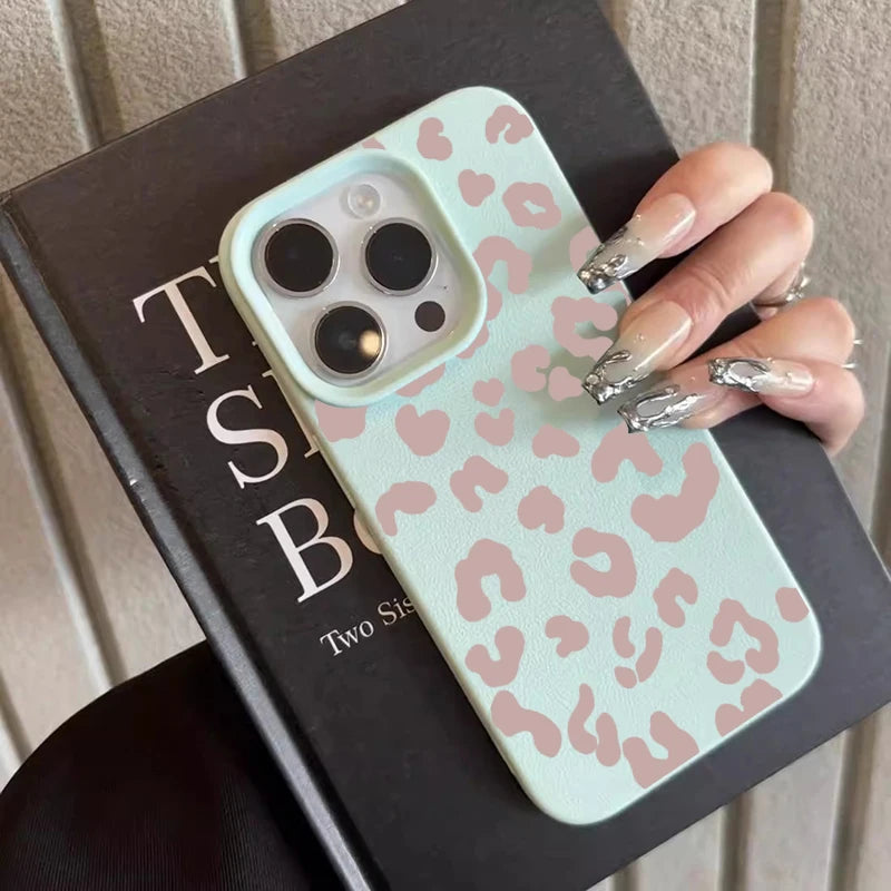 Pink Leopard Print Silicone Cover