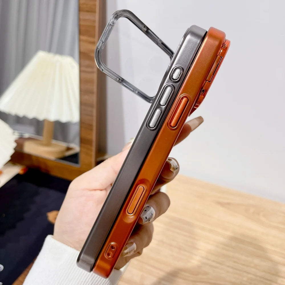 Plating Fold Glass Stand Case