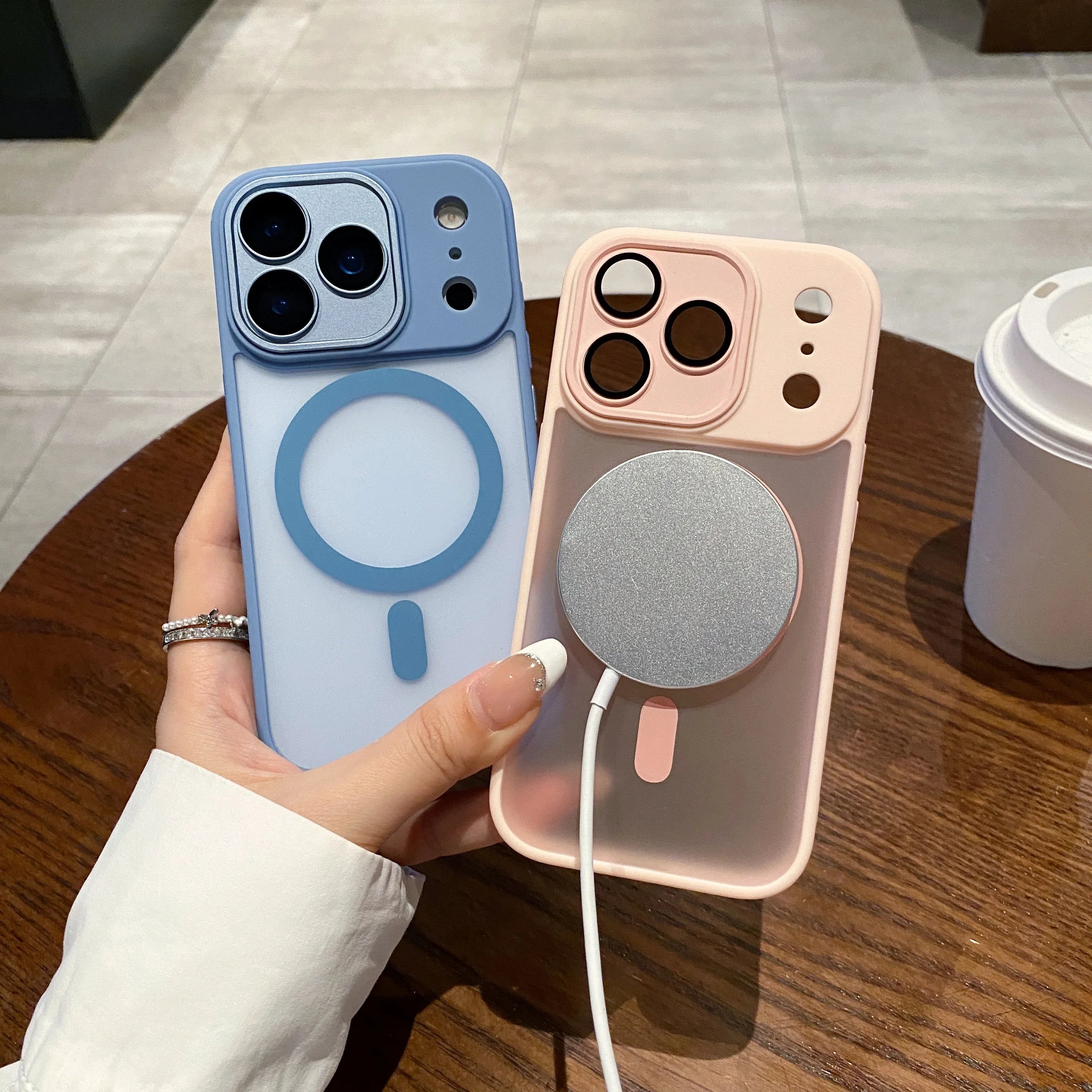 Luxury Matte MagSafe Glass Case