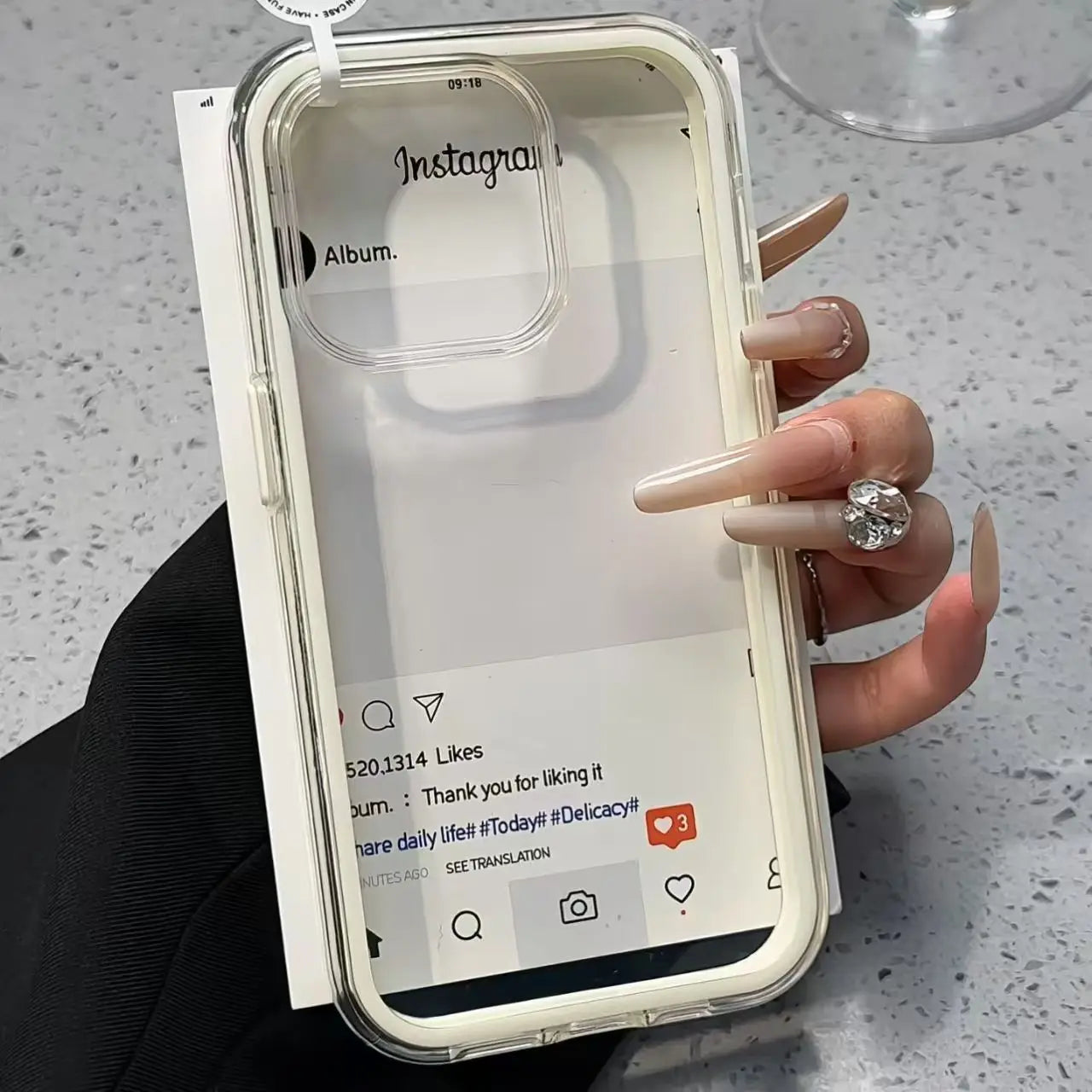 Candy Color Frame Clear Case