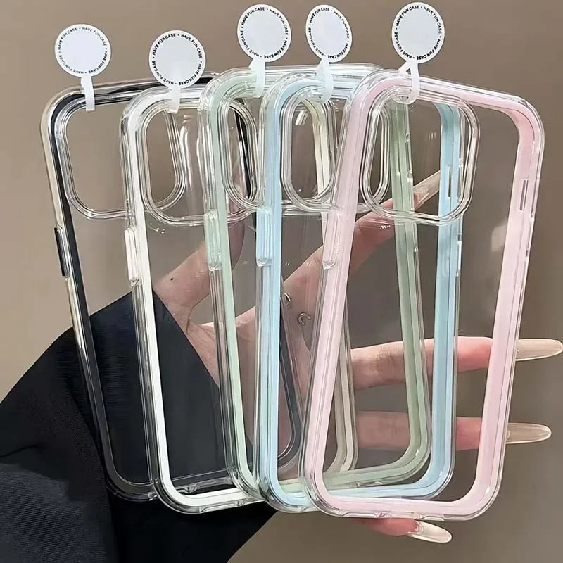 Candy Color Frame Clear Case