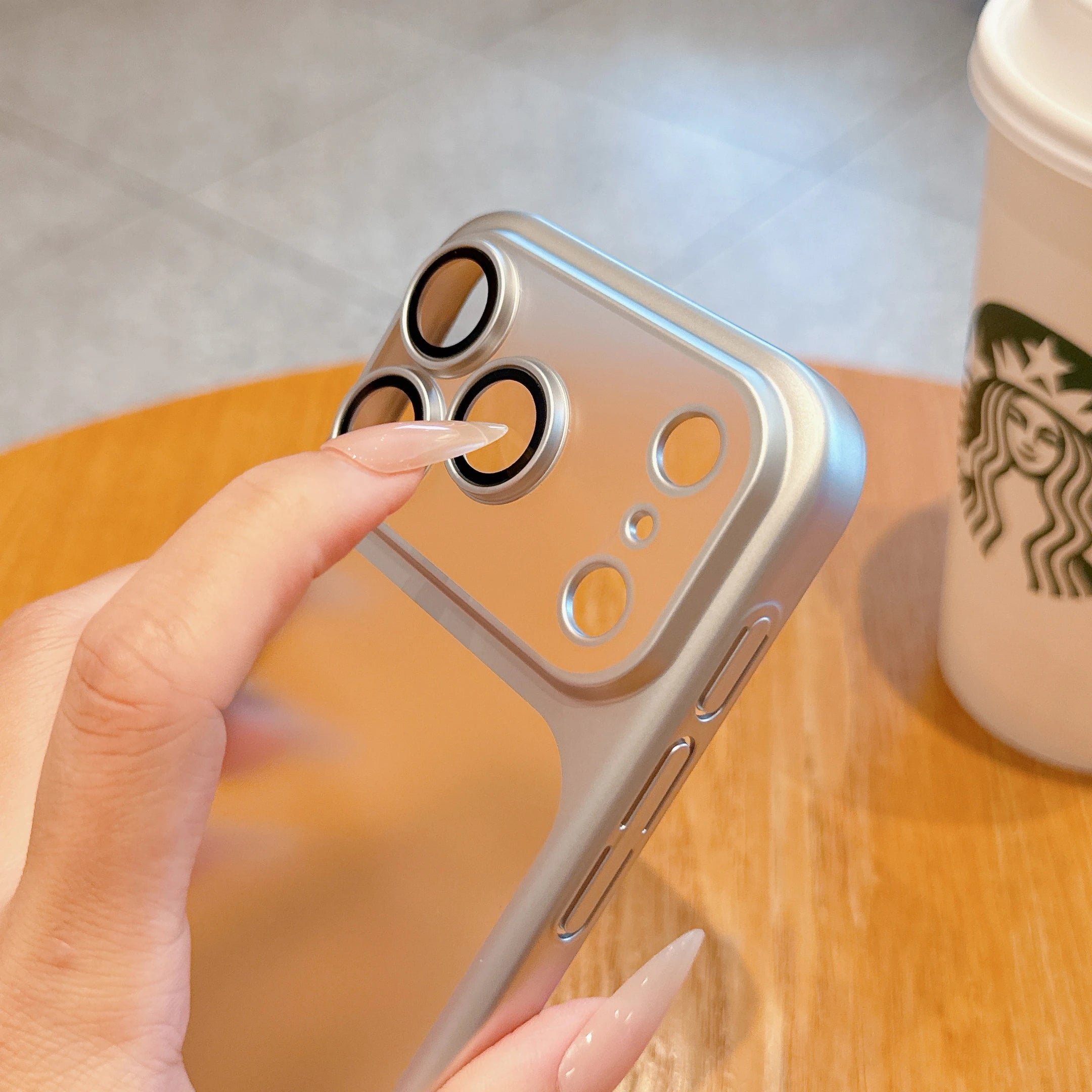 Transparent Plating Frame Case