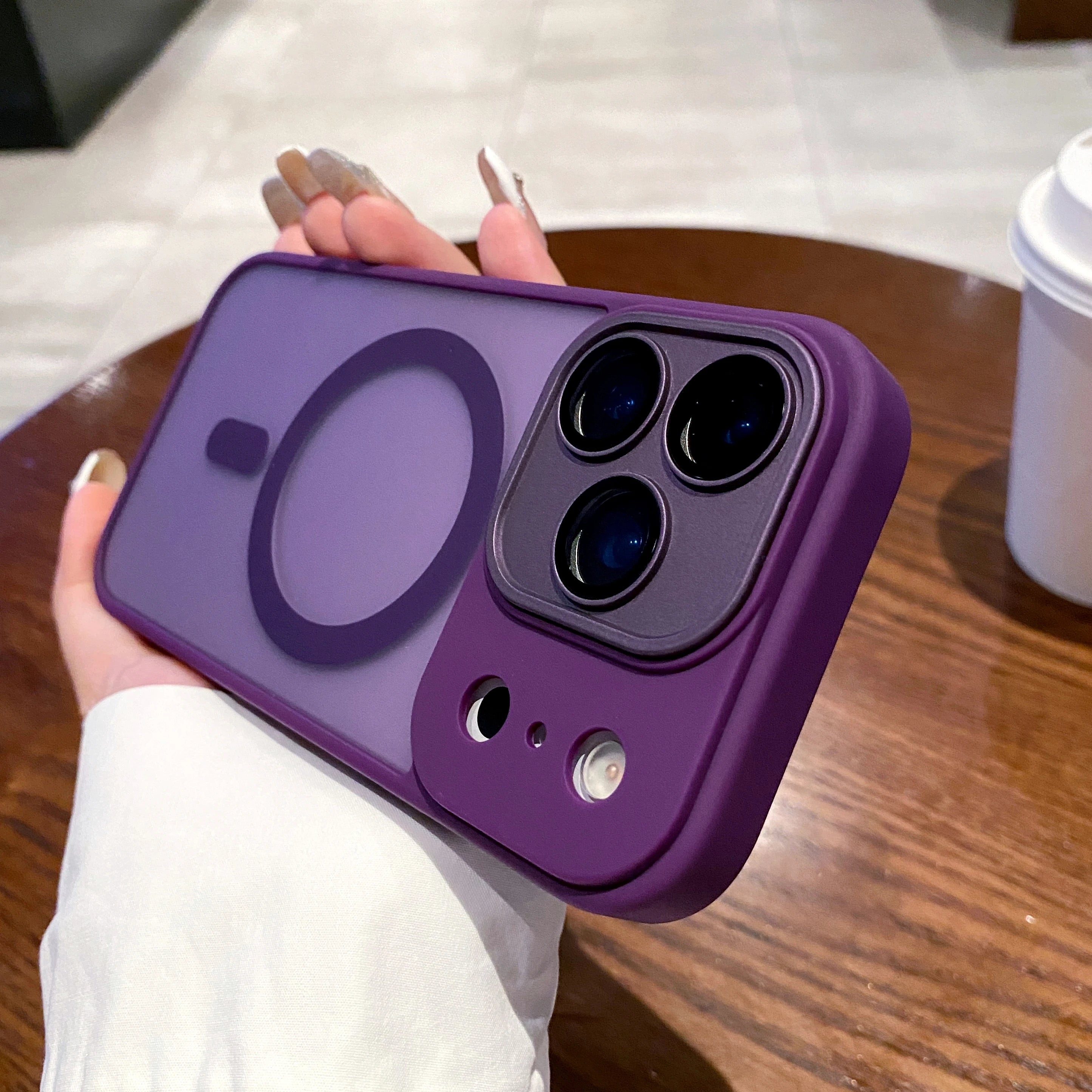 Luxury Matte MagSafe Glass Case