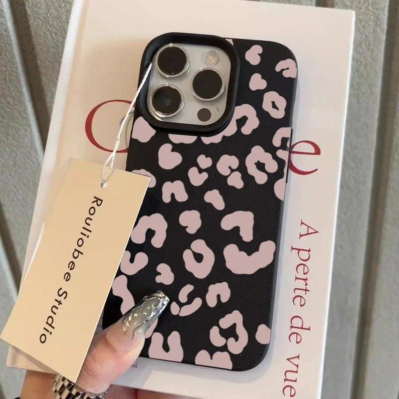 Pink Leopard Print Silicone Cover