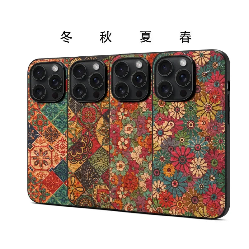 Ultrathin Flower Leather Case
