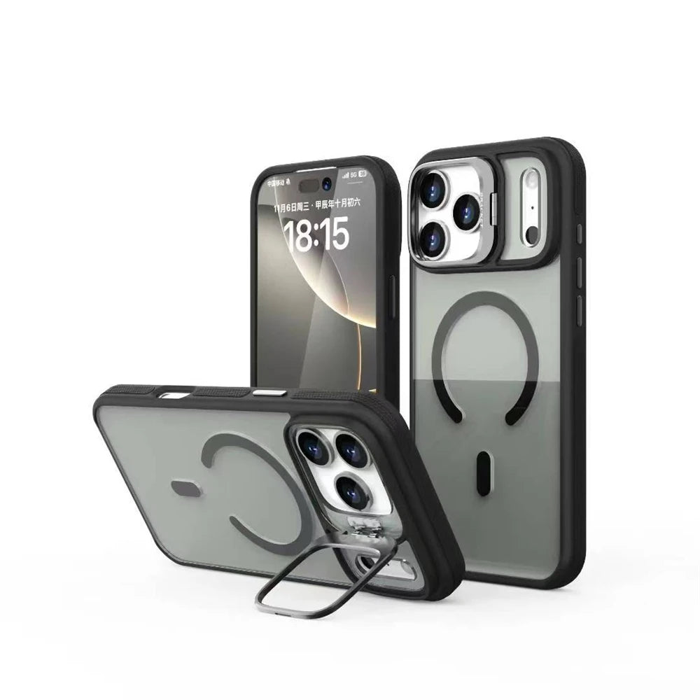 Matte Transparent Kickstand Case