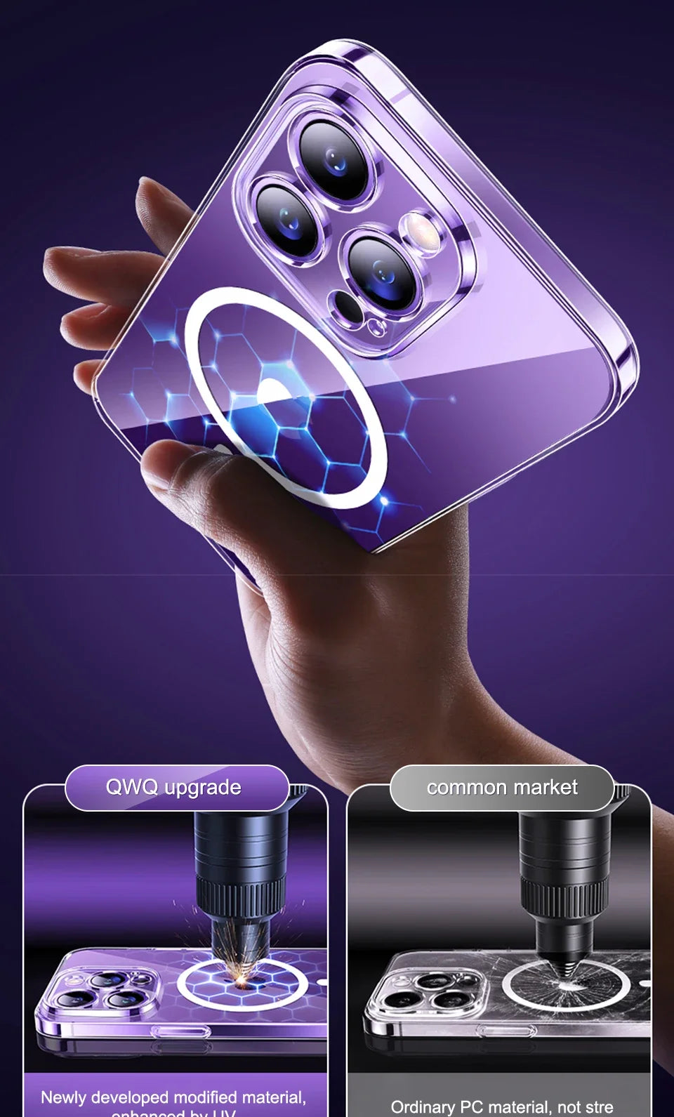 Magnetic Transparent MagSafe Case