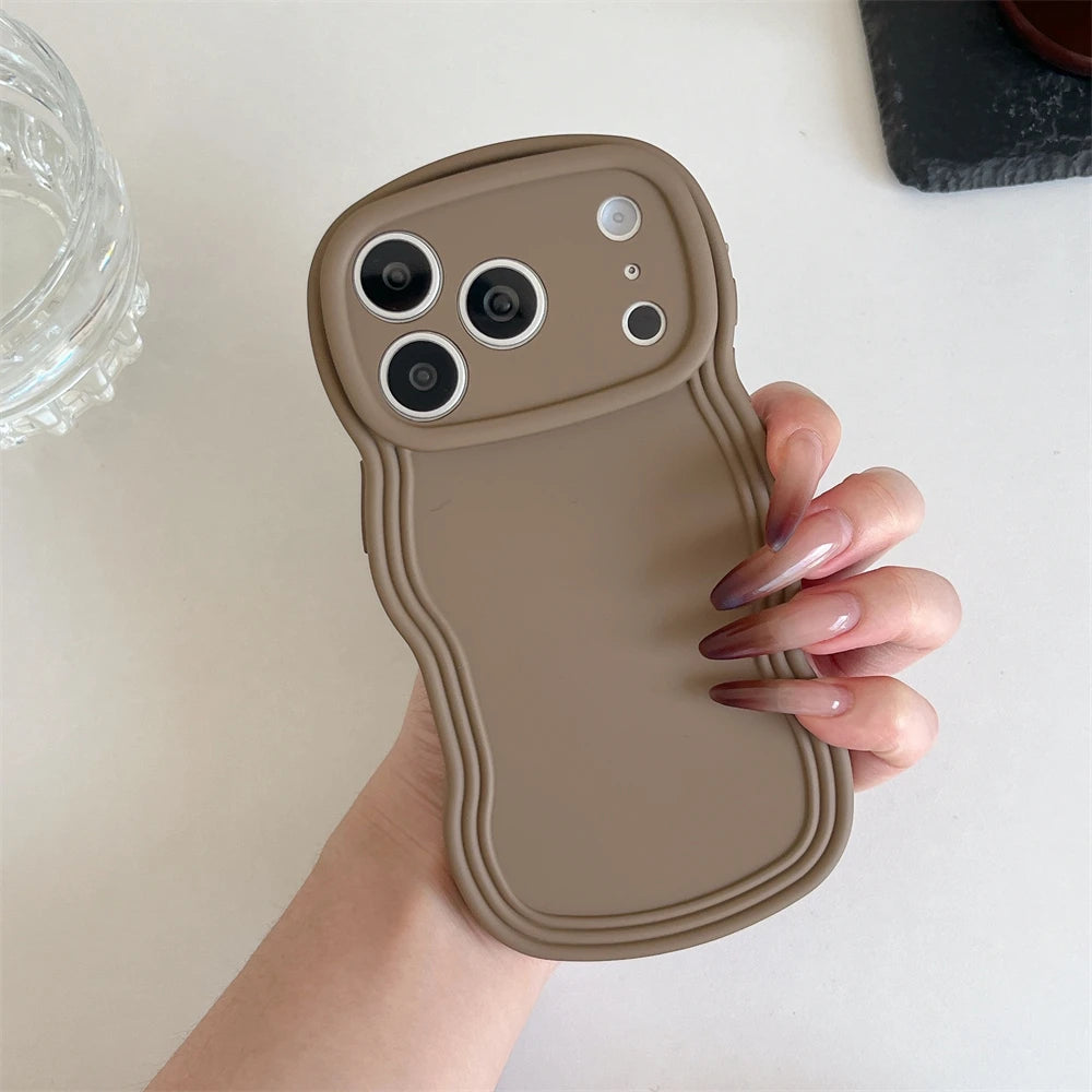 Cute Frosted Wave Edge Case