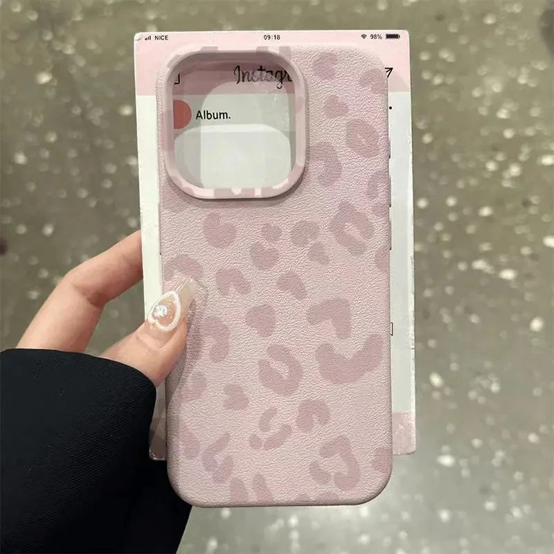 Pink Leopard Print Silicone Cover