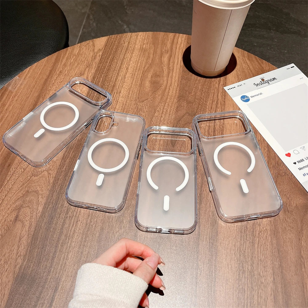 Transparent Matte MagSafe Case