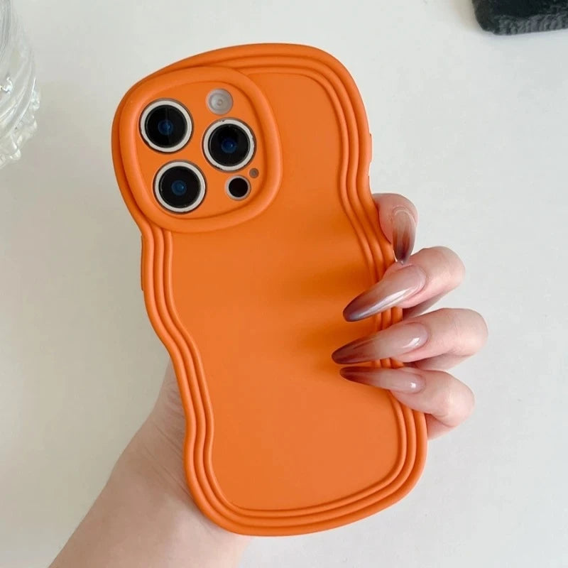 Cute Frosted Wave Edge Case