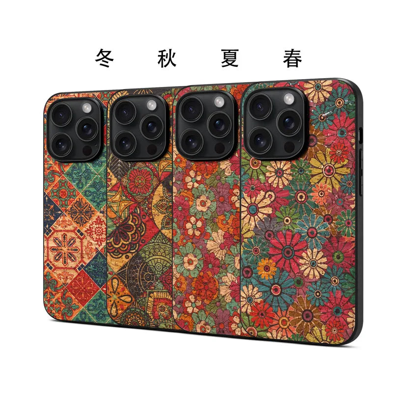 Ultrathin Flower Leather Case