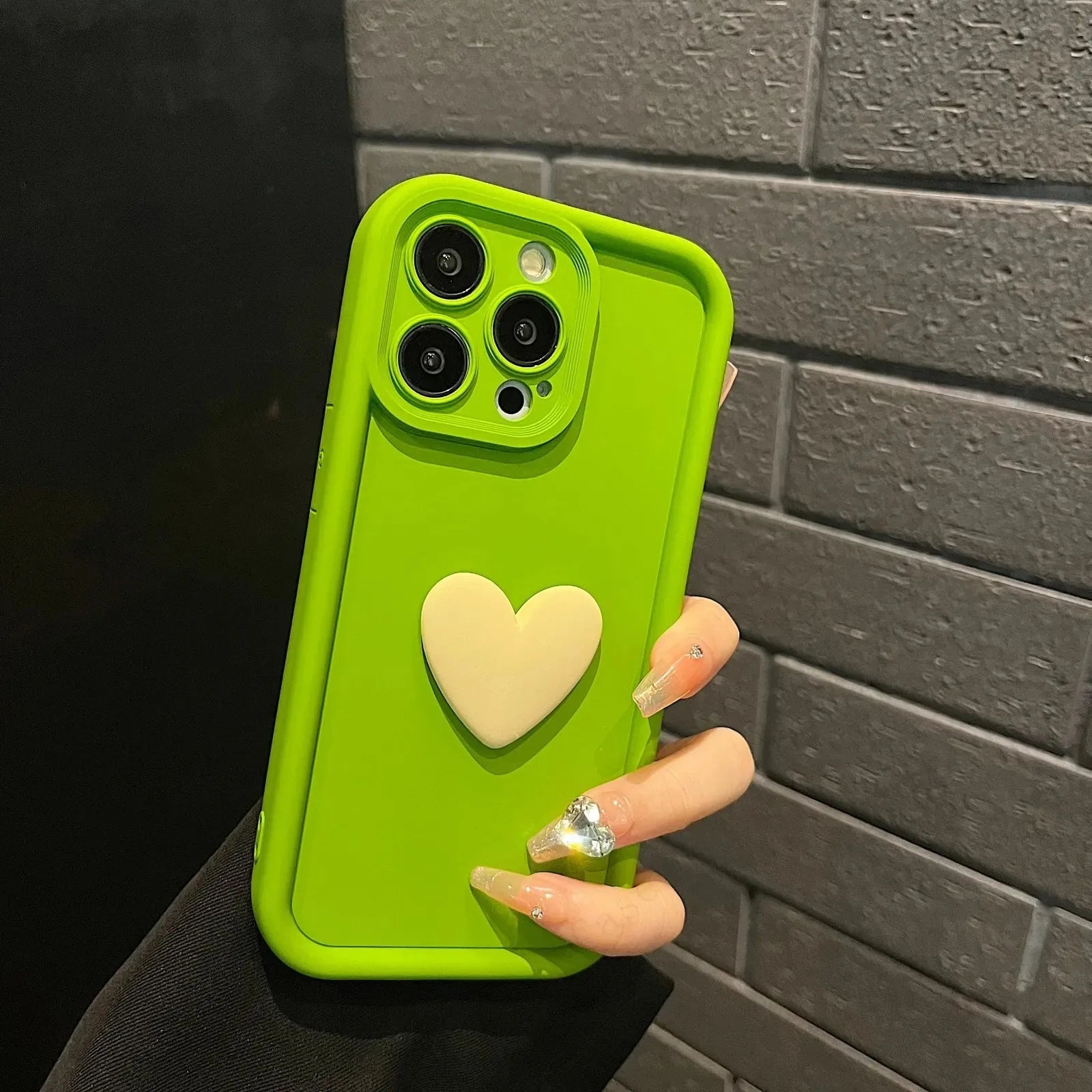 Cute 3D Love Heart Silicone Case