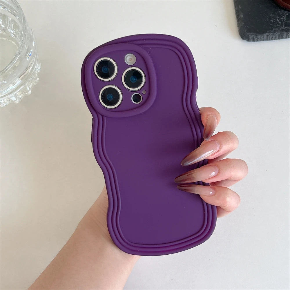 Cute Frosted Wave Edge Case