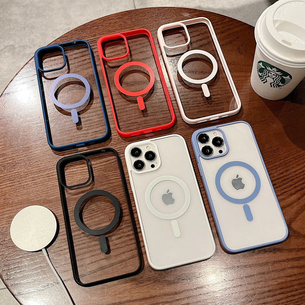 Colorful Transparent MagSafe Case