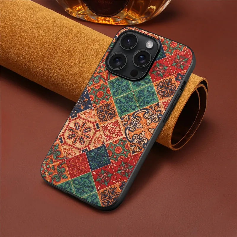 Ultrathin Flower Leather Case