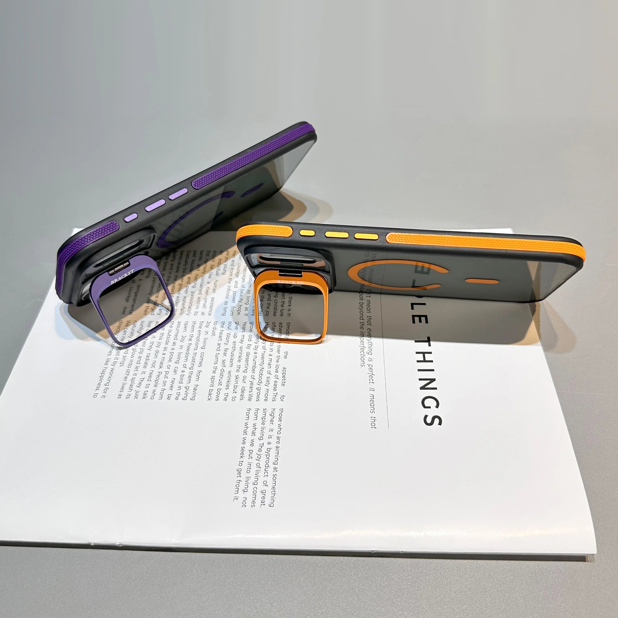 Matte Transparent Kickstand Case