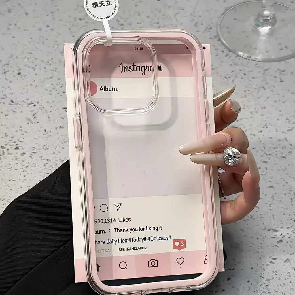 Candy Color Frame Clear Case
